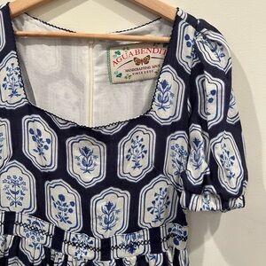 Agua by Agua Bendita “Pomelo” Floral-Printed Linen Maxi Dress